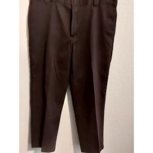 Dickies Work Pants Mens Flat Front 847Flex Straight Leg, Brown Size 42X30